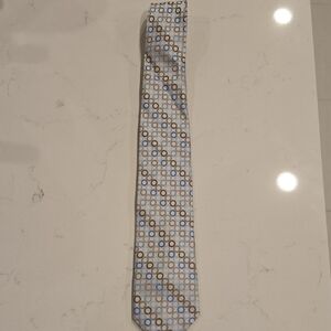 Kenneth Cole Reaction Geometric Tie - Blue and Brown
